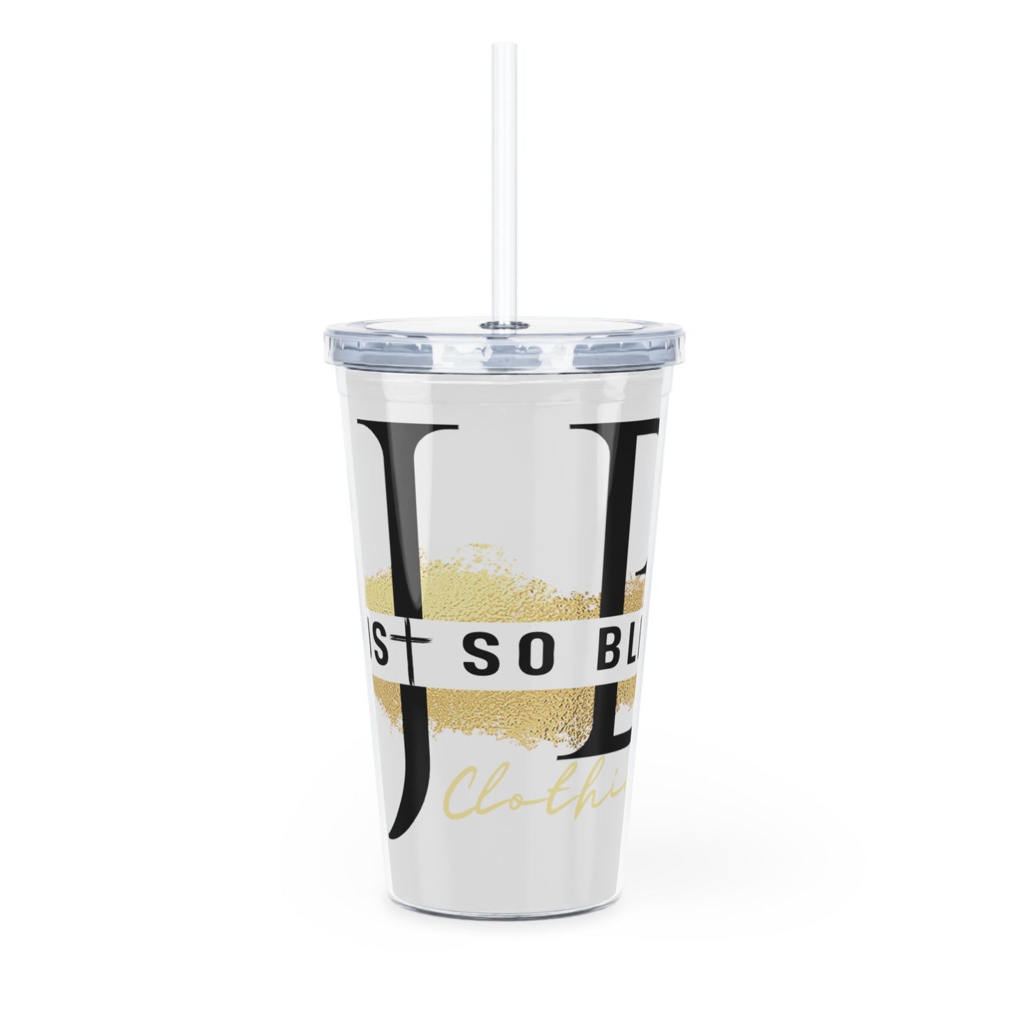 Plastic Tumbler with Straw