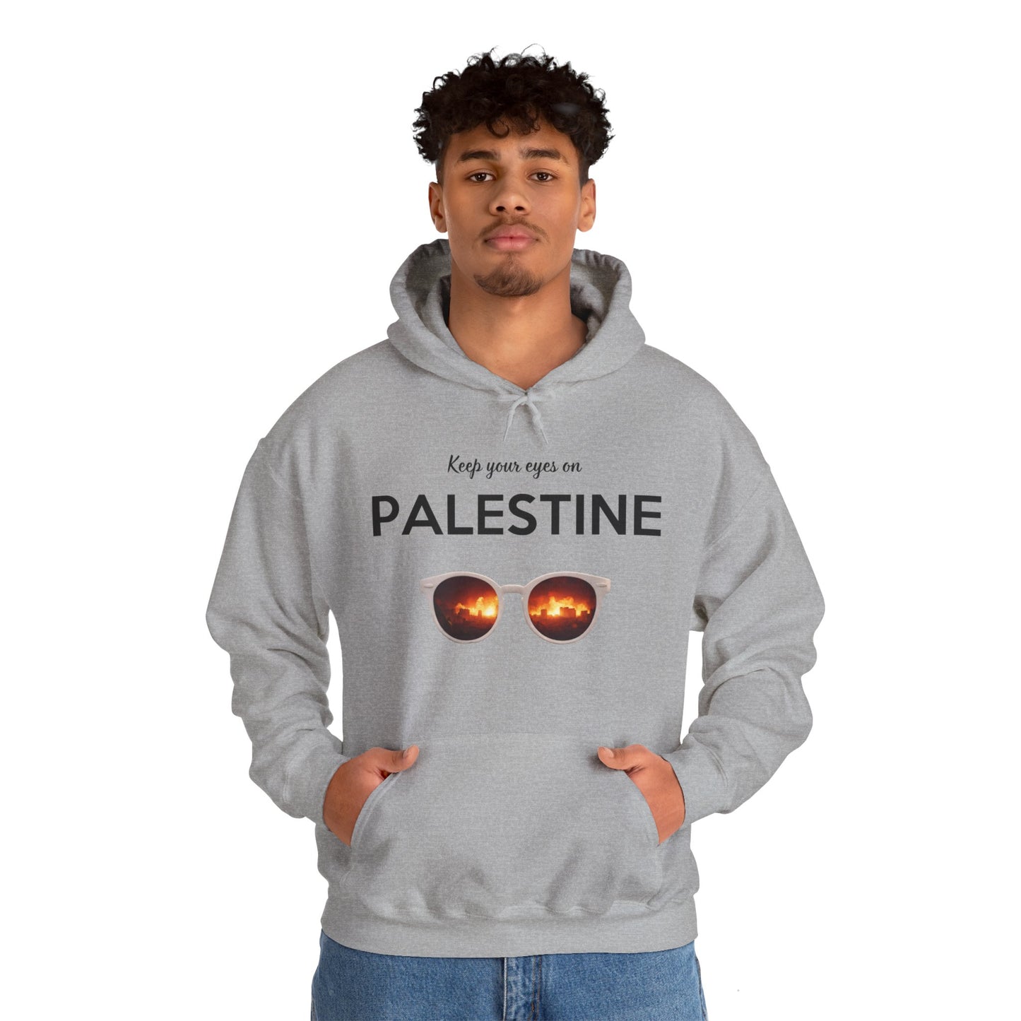2 Eyes On Palestine - Unisex Hooded Sweatshirt
