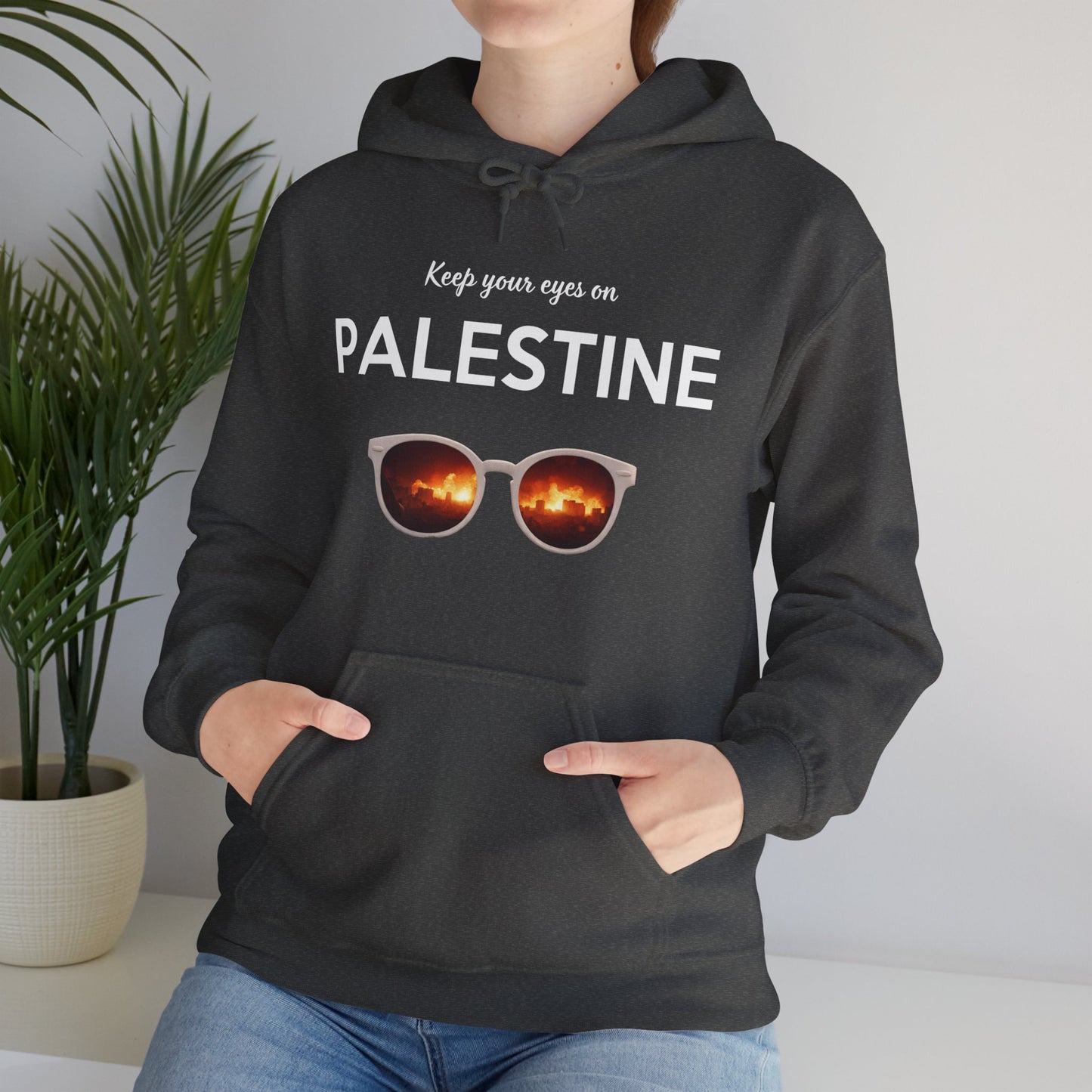 2 Eyes On Palestine - Unisex Hooded Sweatshirt