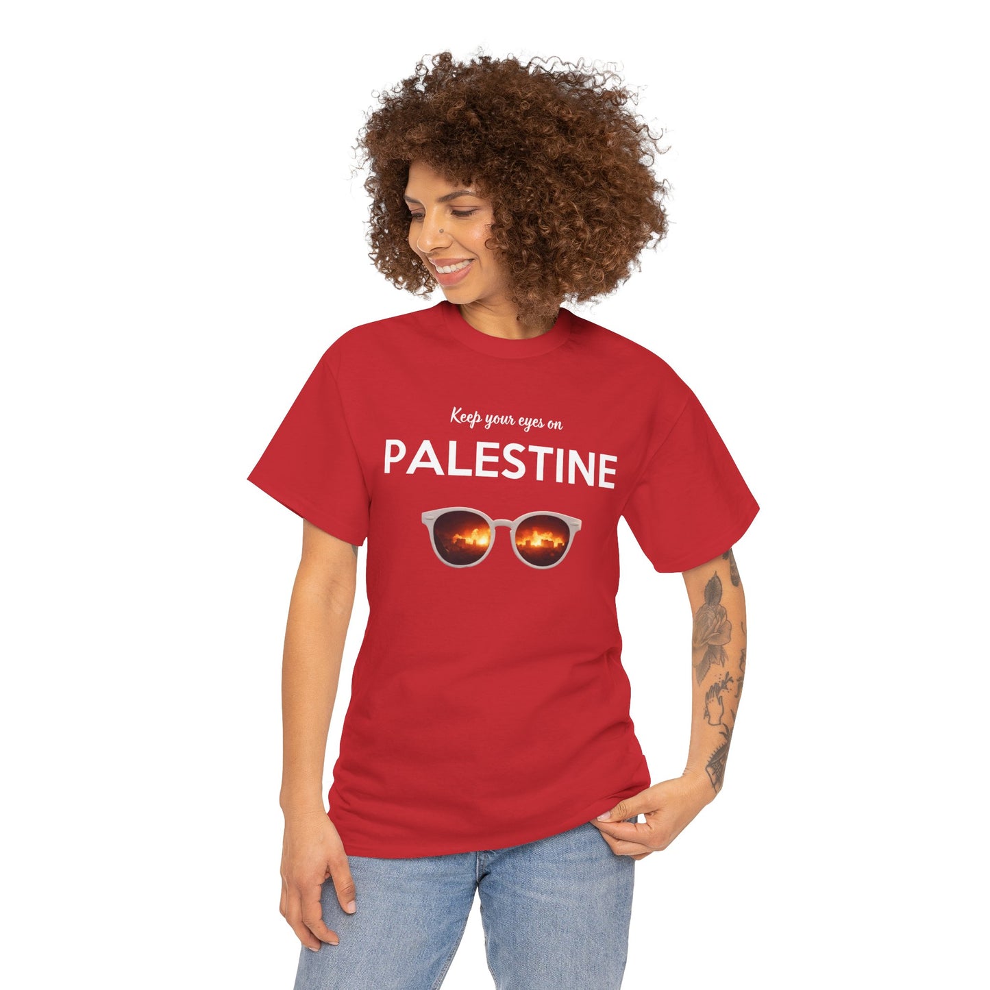 2 Eyes On Palestine - Unisex Cotton Tee