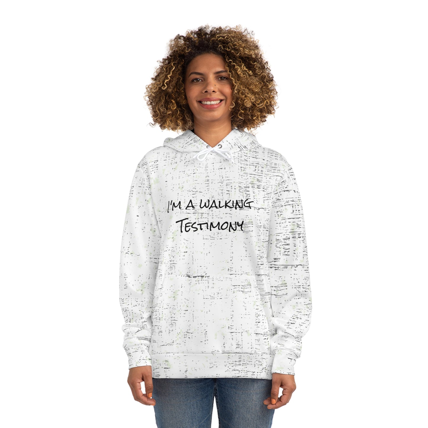 Walking Testimony (White) - Fashion Hoodie