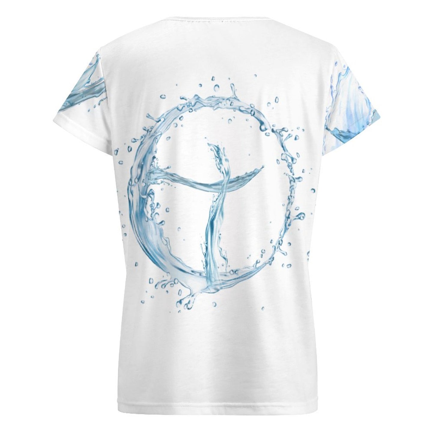 Living Waters, Yahusha - Women's V-neck Short Sleeve T-Shirt