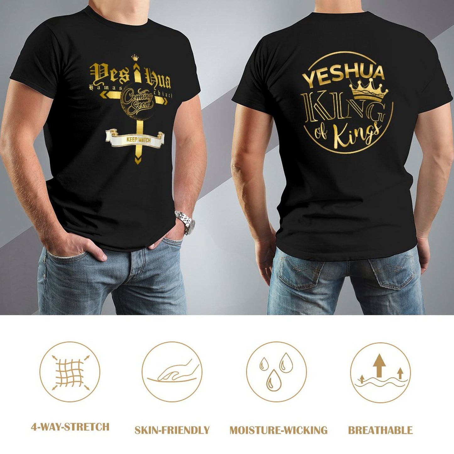 YESHUA, Coming Soon - Men's Cotton Tee Shirt