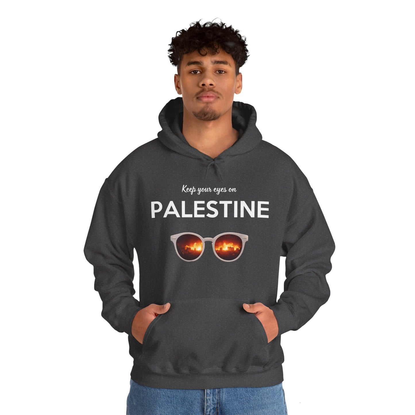 2 Eyes On Palestine - Unisex Hooded Sweatshirt
