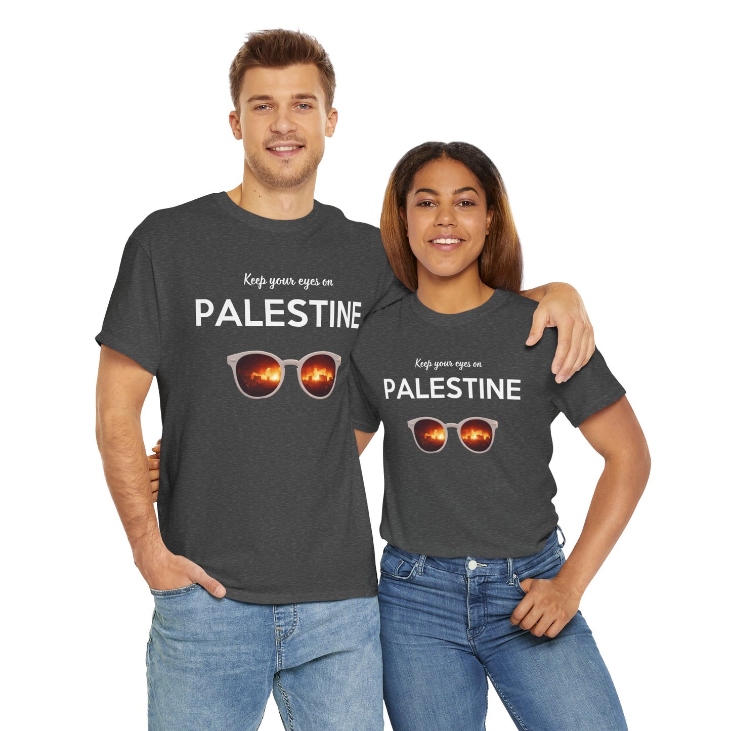 2 Eyes On Palestine - Unisex Cotton Tee