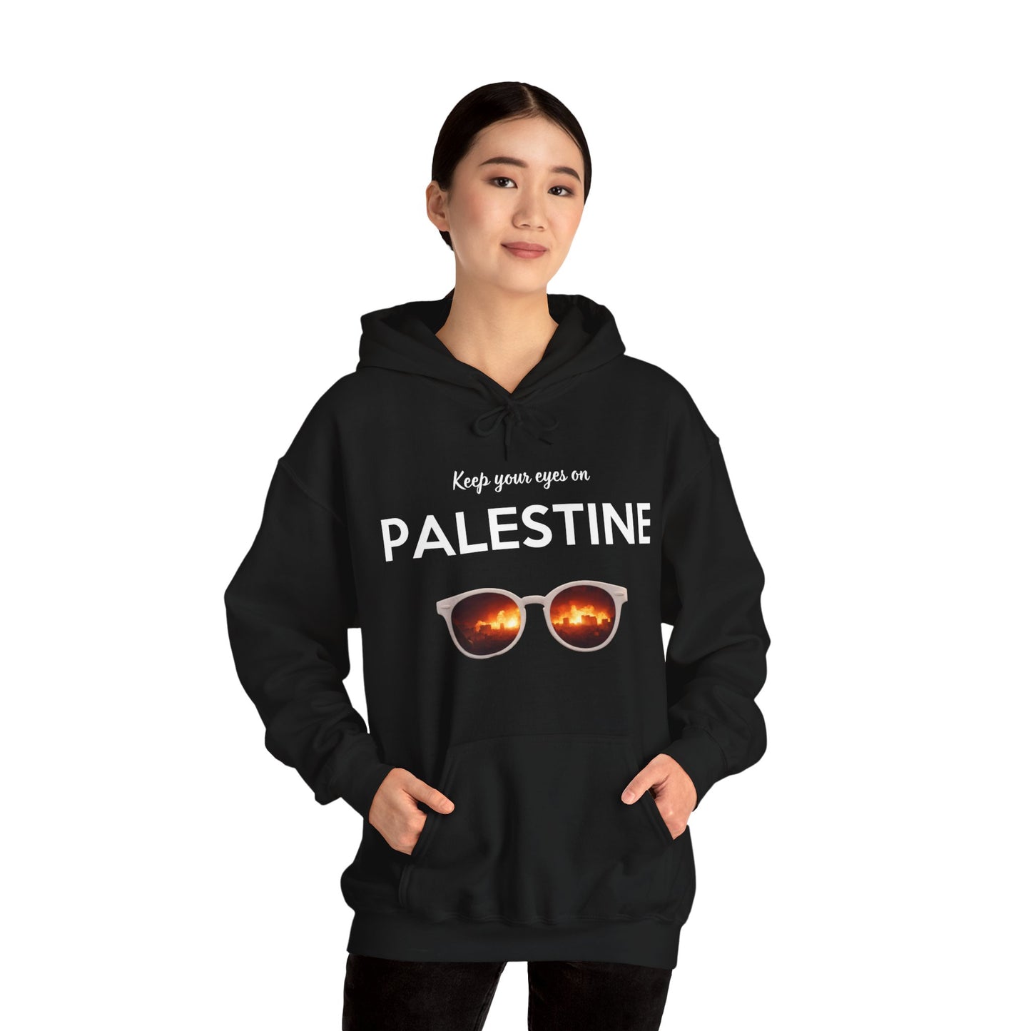 2 Eyes On Palestine - Unisex Hooded Sweatshirt