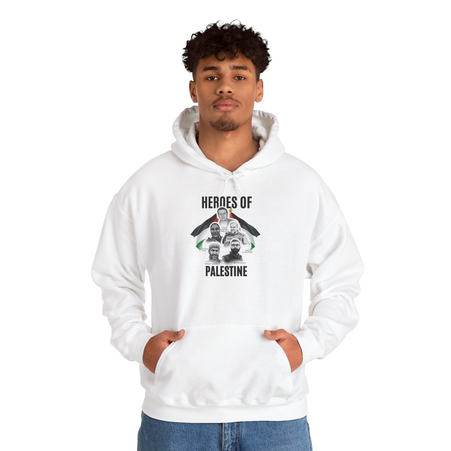 White Hoodie of Heroes - Unisex Hooded Sweatshirt