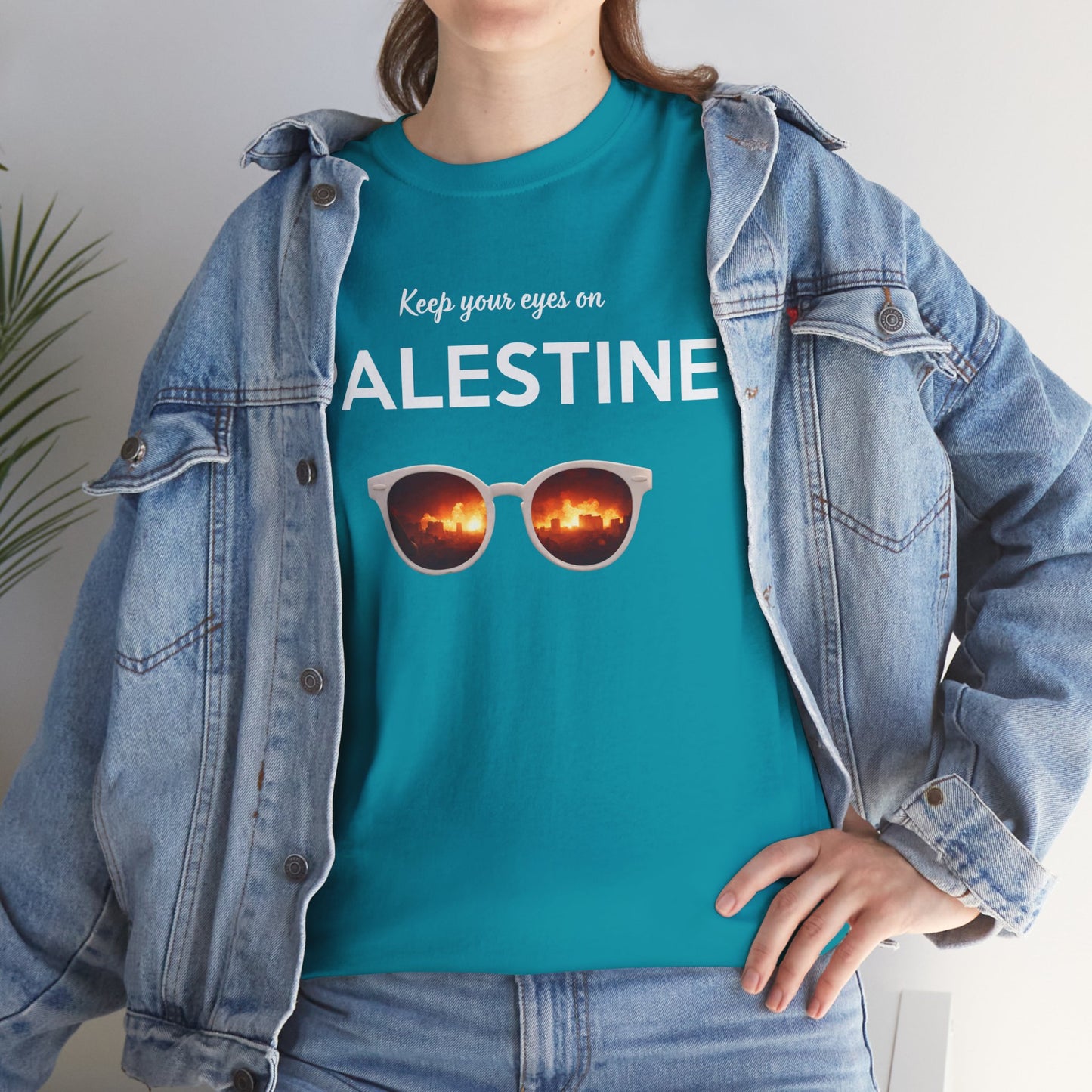 2 Eyes On Palestine - Unisex Cotton Tee