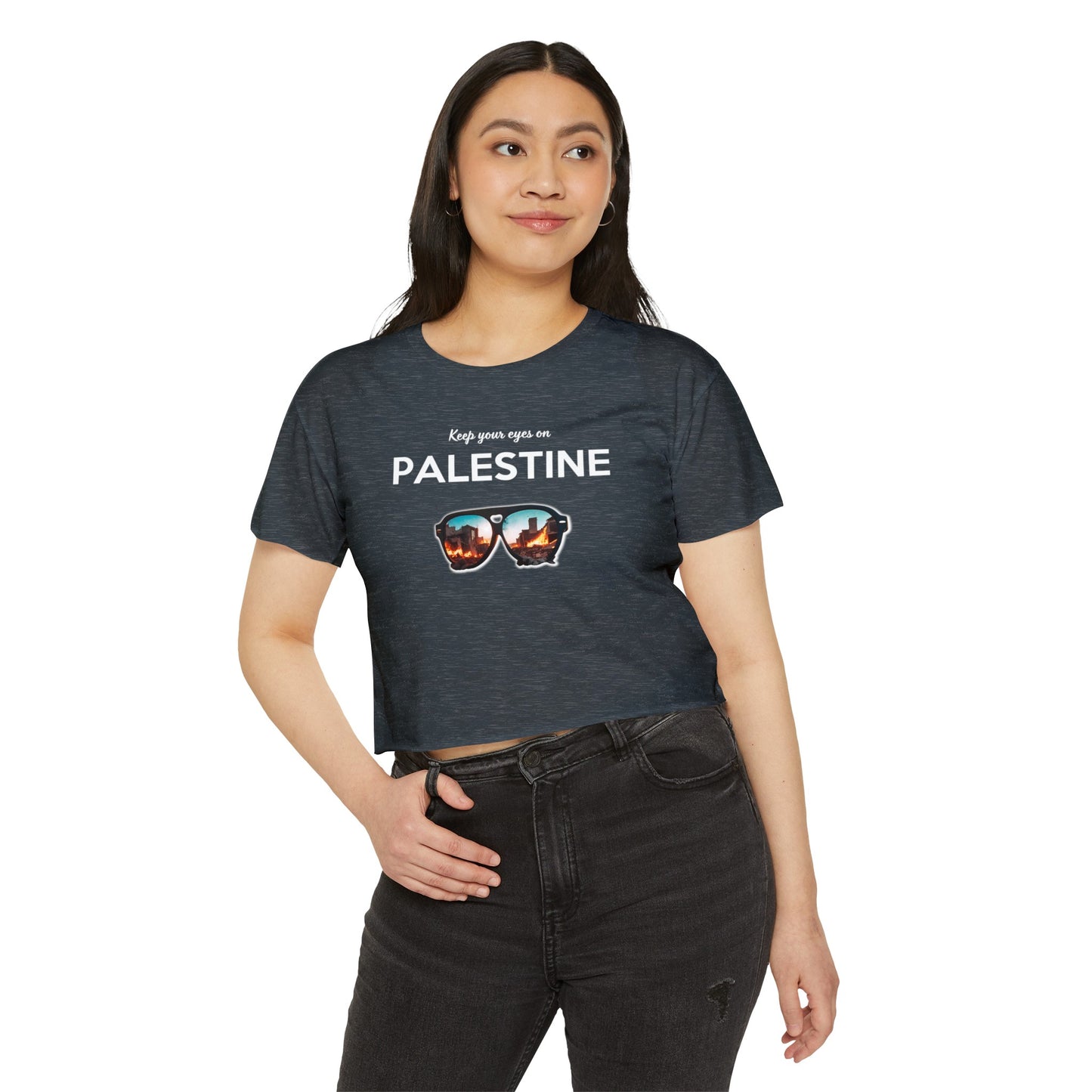 Eyes On Palestine - Women's Festival Crop Top