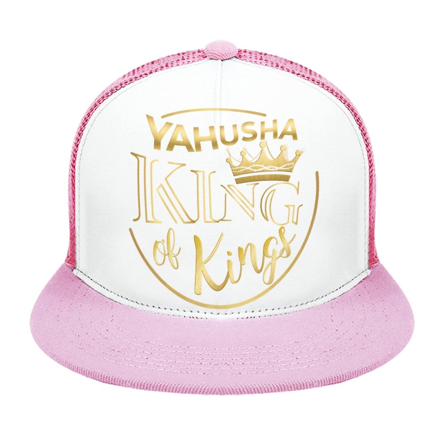 Yahusha, King of Kings - Flat Brim Trucker Hat