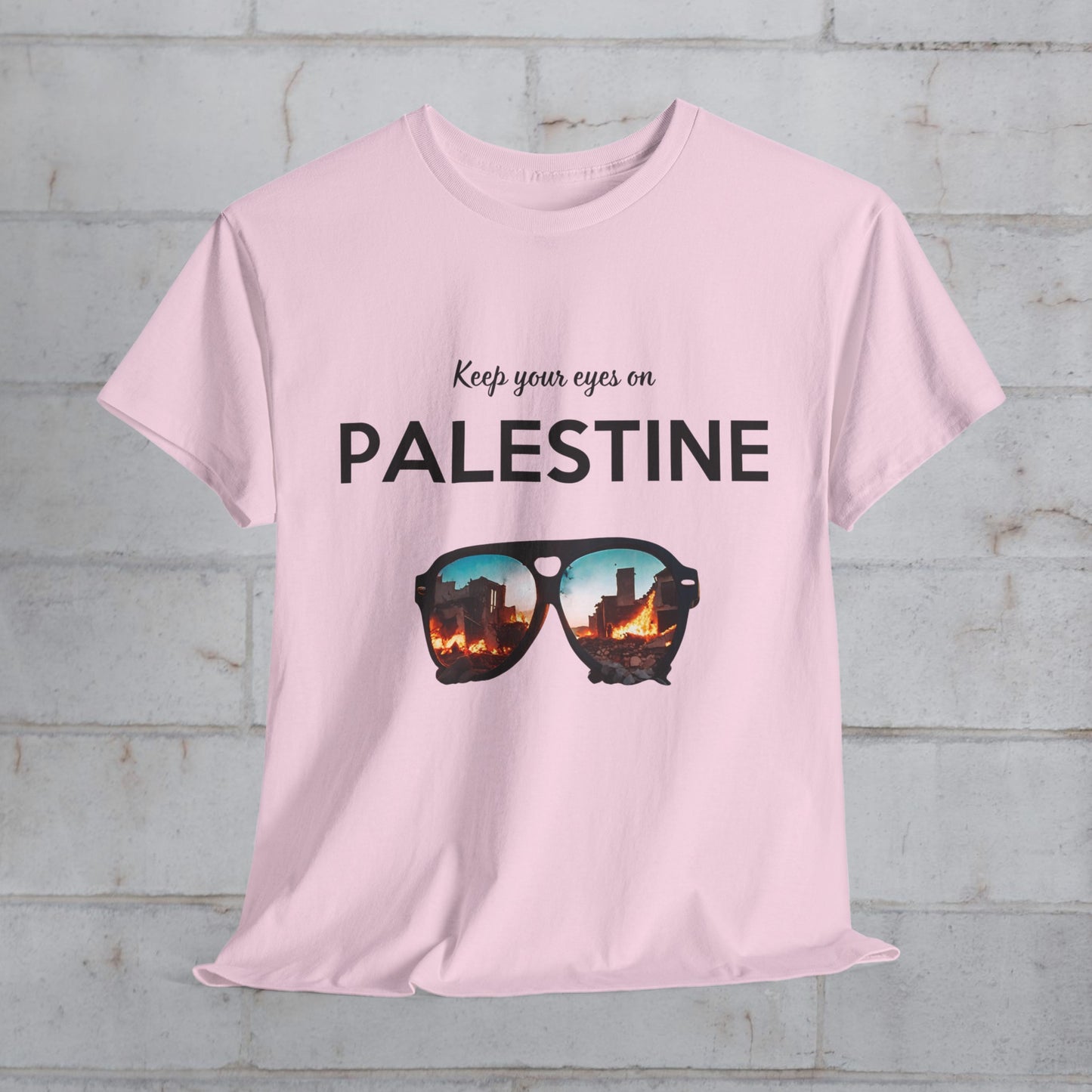 Eyes on Palestine - Unisex Cotton Tee