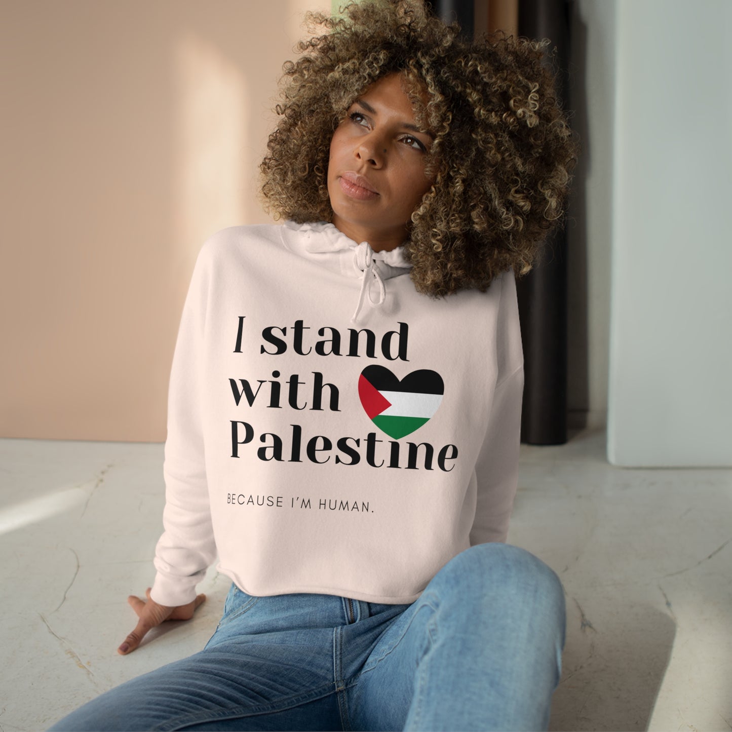 Because I'm Human - Crop Hoodie