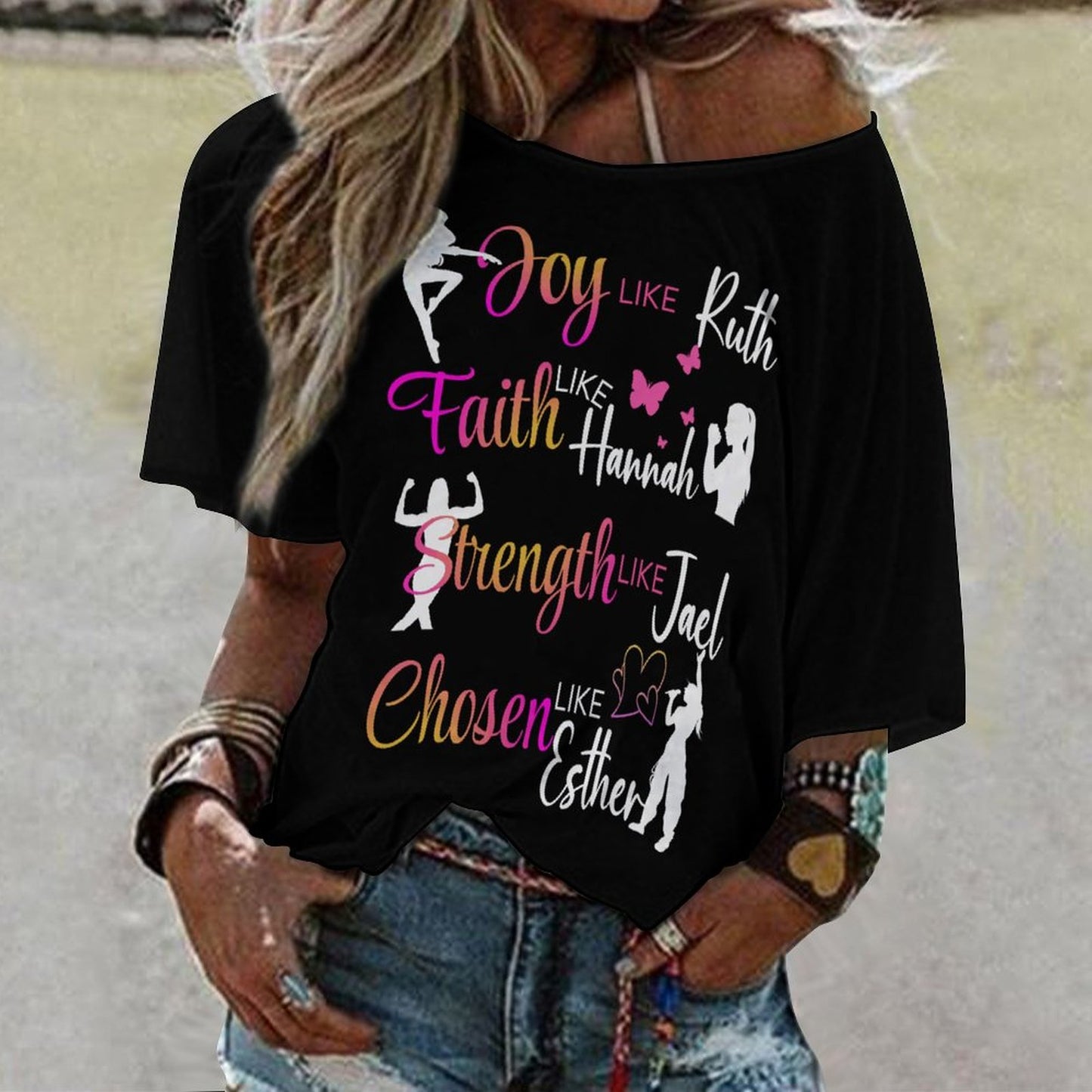 Chosen like Esther - Women’s Off the Shoulder Tee