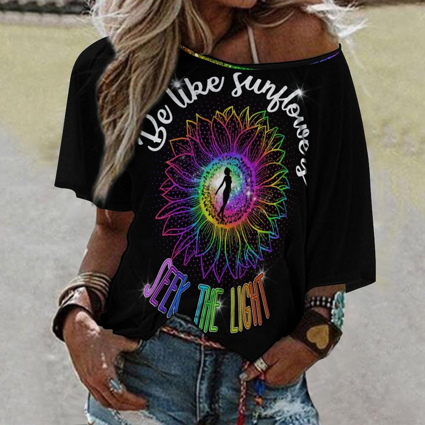 Sunflowers - Women’s Off the Shoulder Tee