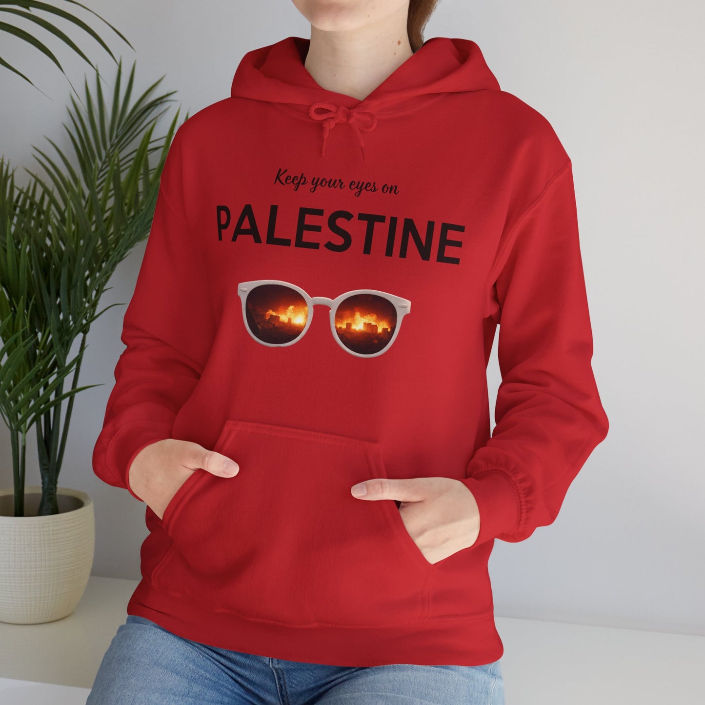 2 Eyes On Palestine - Unisex Hooded Sweatshirt