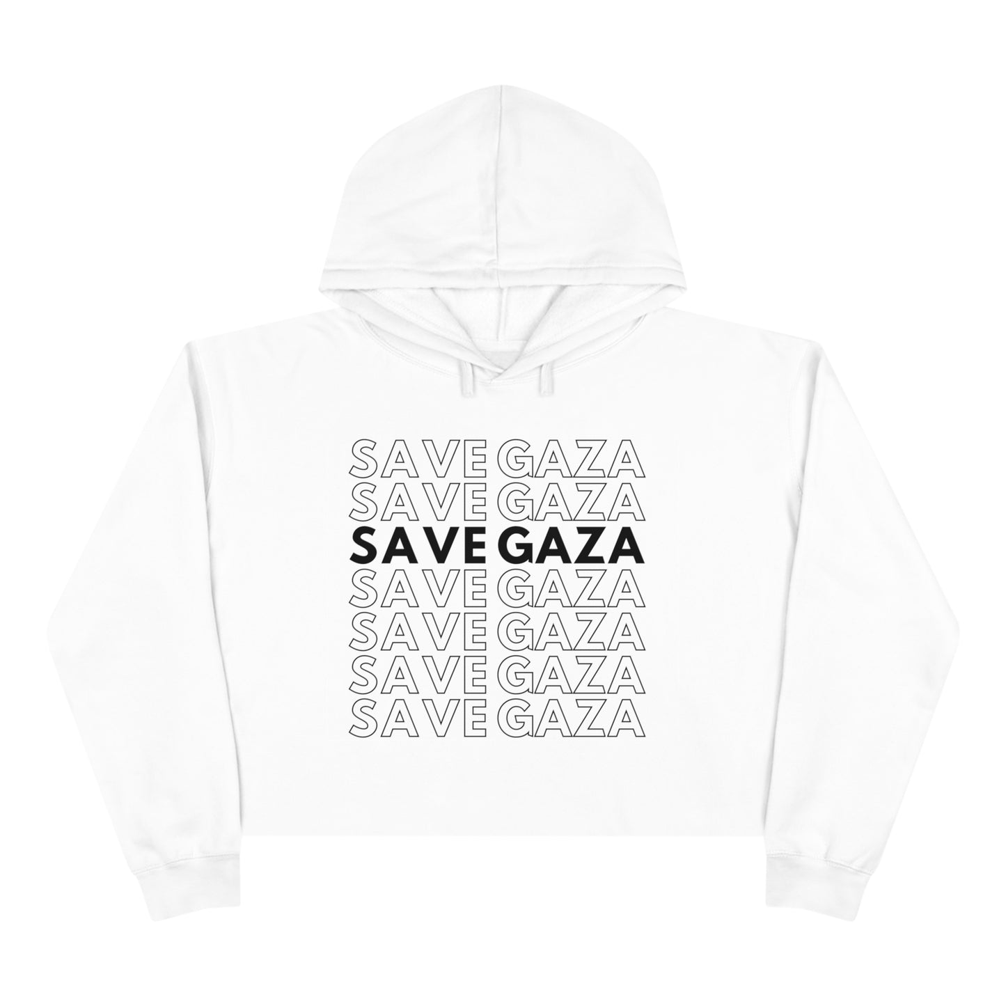 Save Gaza - Crop Hoodie