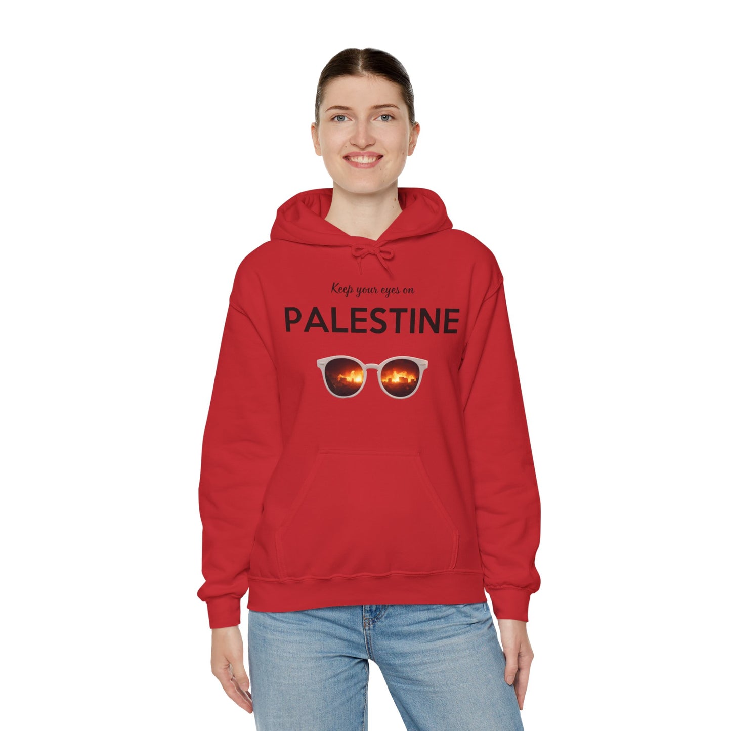 2 Eyes On Palestine - Unisex Hooded Sweatshirt