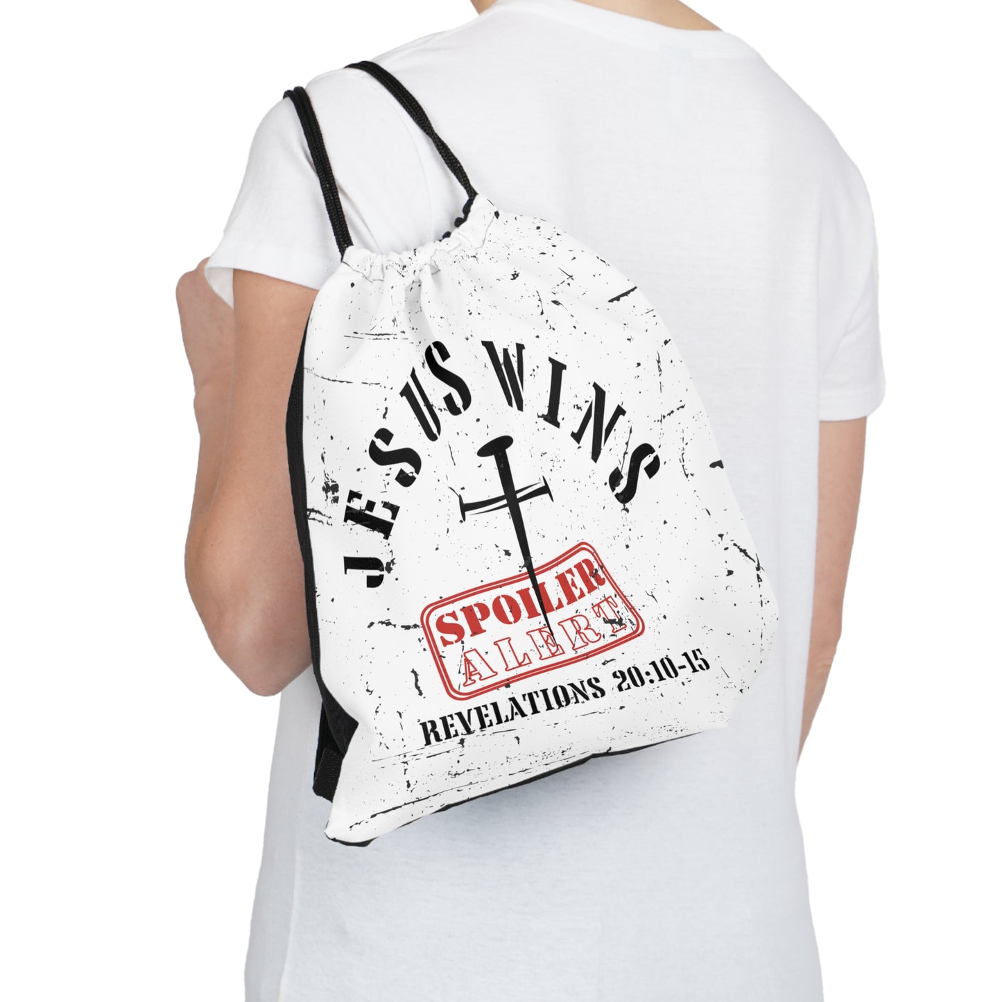 Jesus Wins - Outdoor Drawstring Bag