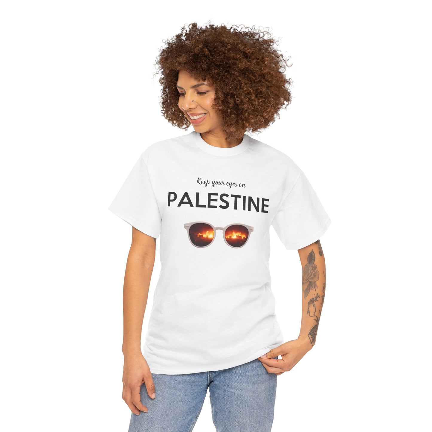 2 Eyes On Palestine - Unisex Cotton Tee