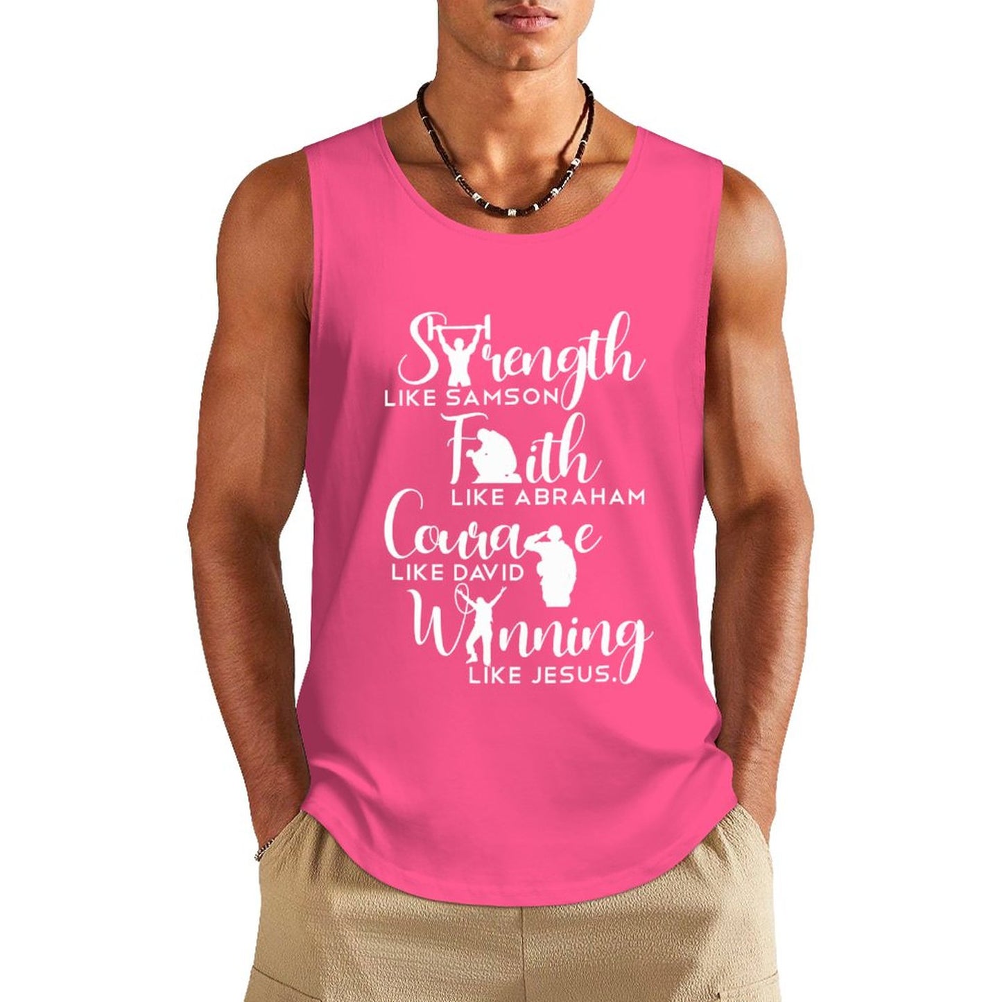 #Winning Like Jesus - Men's Cotton Tank Top