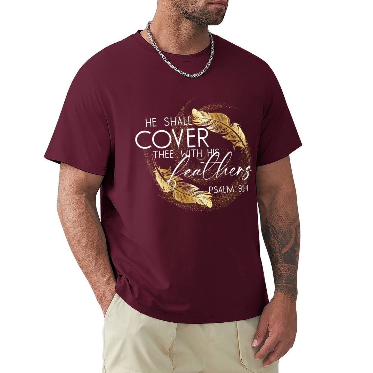 Covered in Feathers - Men's Cotton Tee Shirt