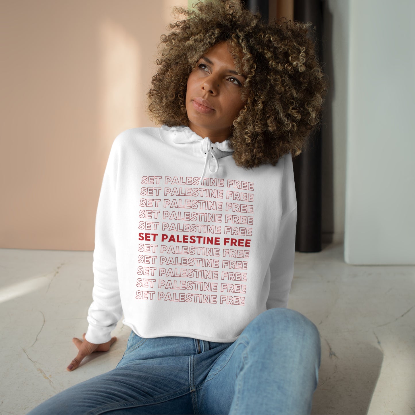 Set Palestine Free - Crop Hoodie