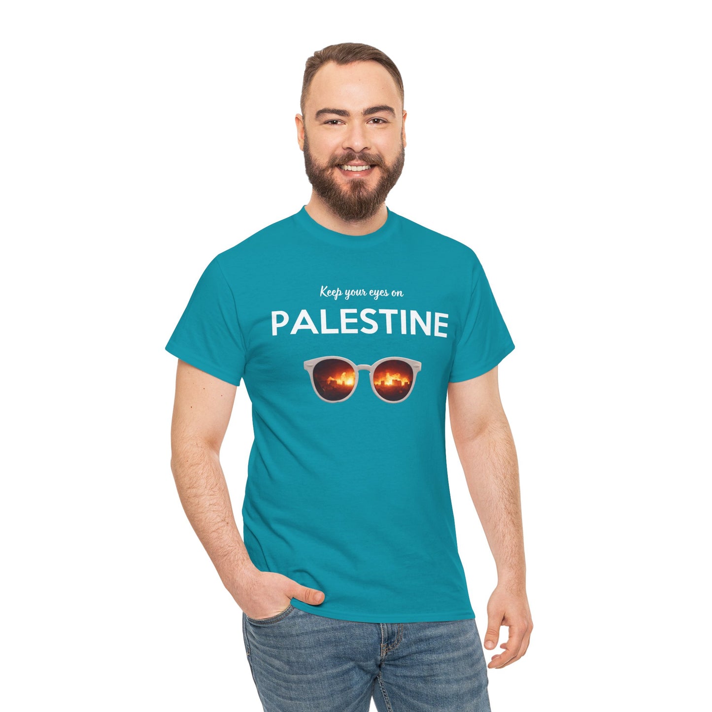 2 Eyes On Palestine - Unisex Cotton Tee