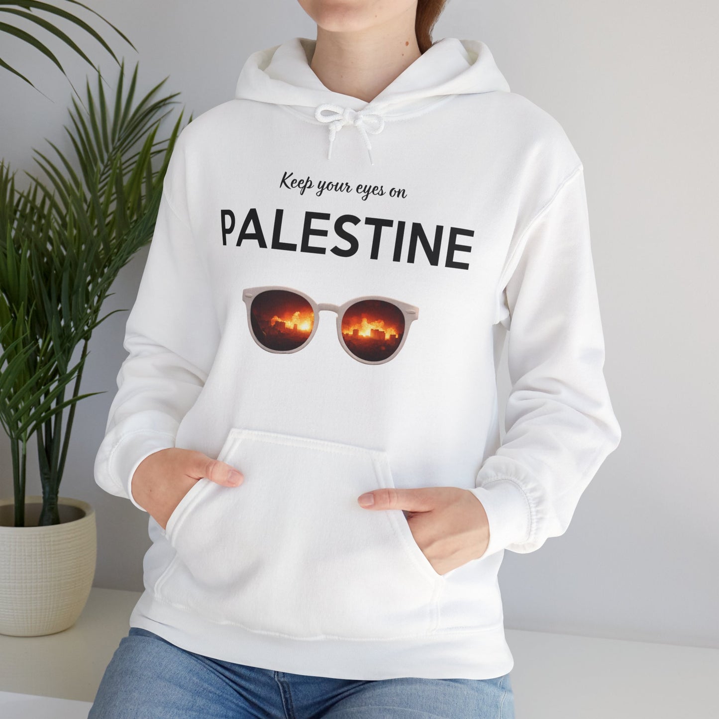 2 Eyes On Palestine - Unisex Hooded Sweatshirt