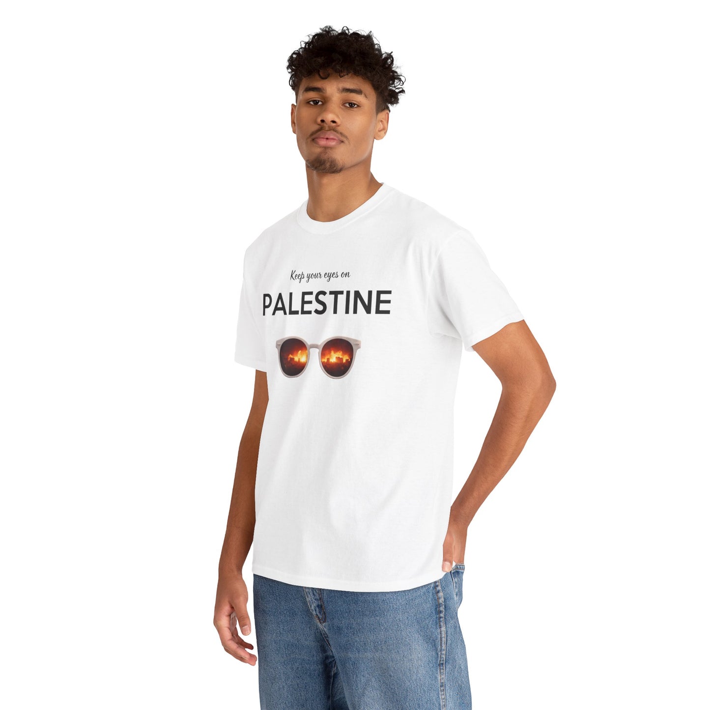 2 Eyes On Palestine - Unisex Cotton Tee