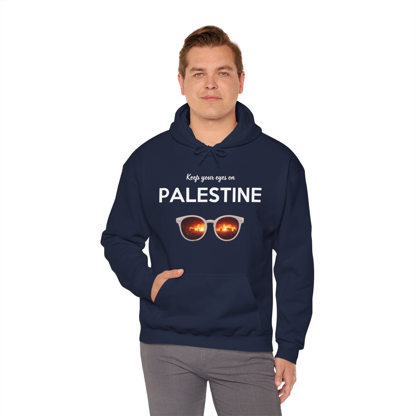2 Eyes On Palestine - Unisex Hooded Sweatshirt