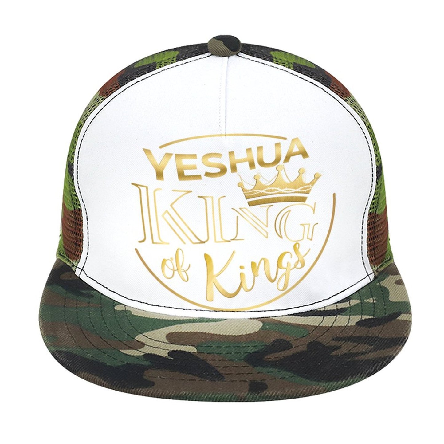 YESHUA, King of Kings - Flat Brim Trucker Hat