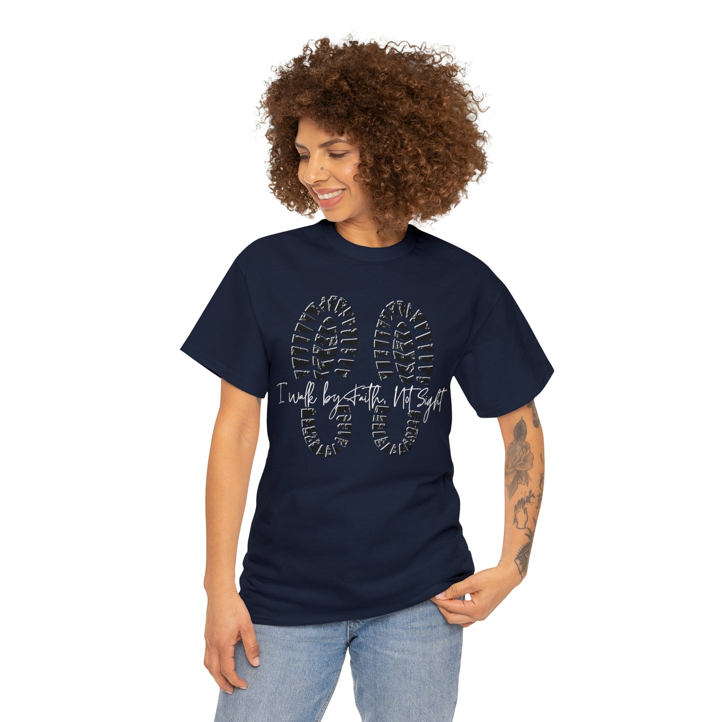Walk By Faith - Heavy Cotton Tee (Unisex)