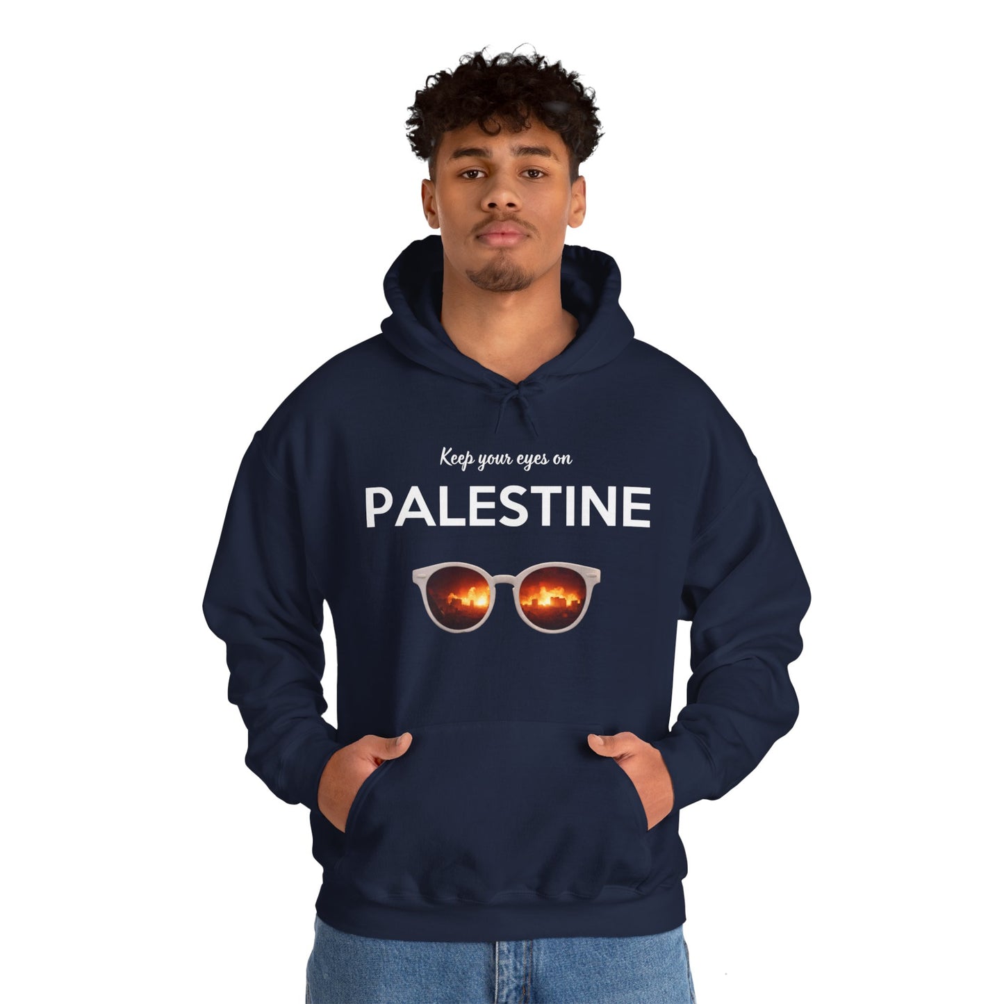 2 Eyes On Palestine - Unisex Hooded Sweatshirt