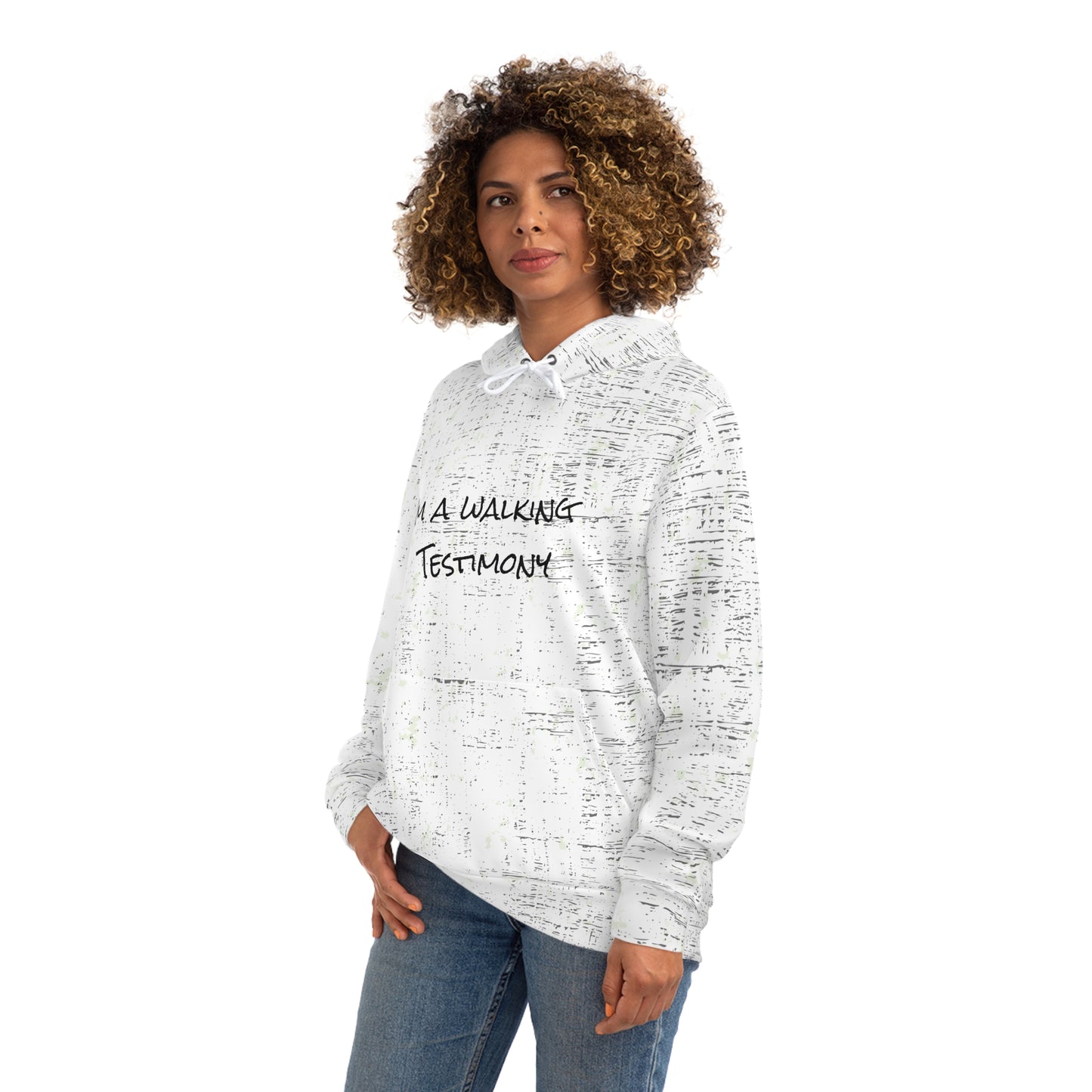 Walking Testimony (White) - Fashion Hoodie