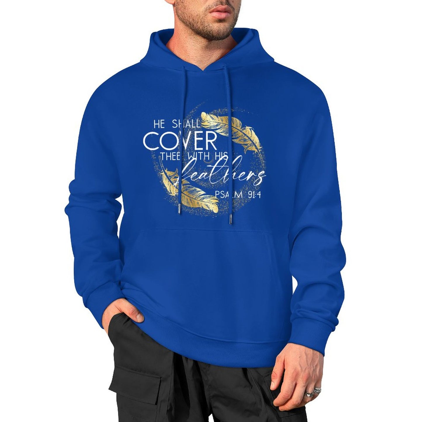 Covered in Feathers - Cotton Hoodie with Pocket