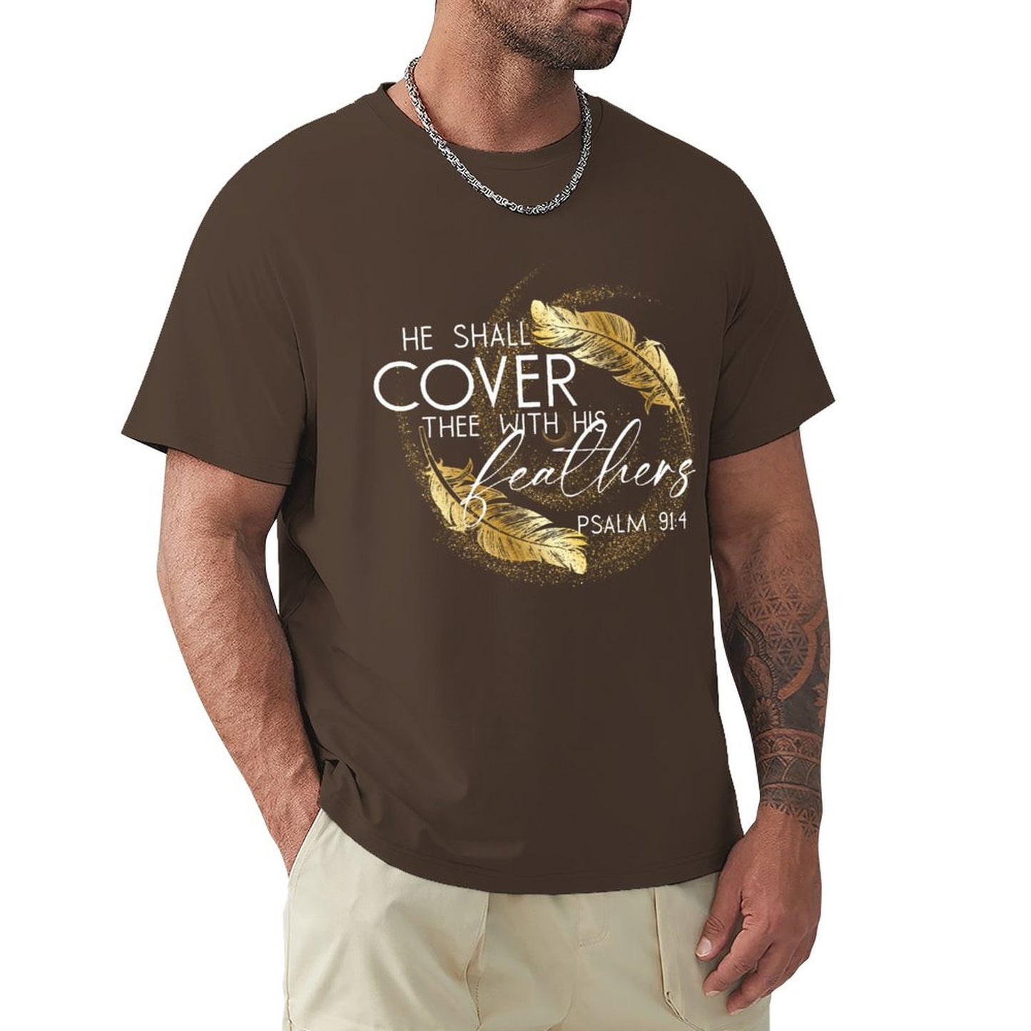 Covered in Feathers - Men's Cotton Tee Shirt