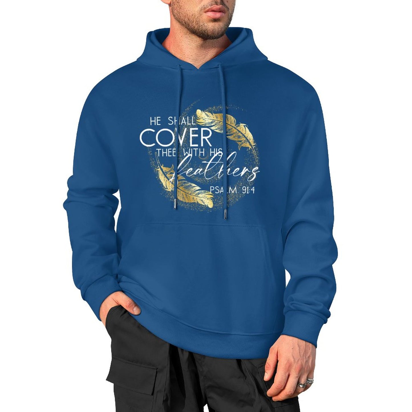 Covered in Feathers - Cotton Hoodie with Pocket
