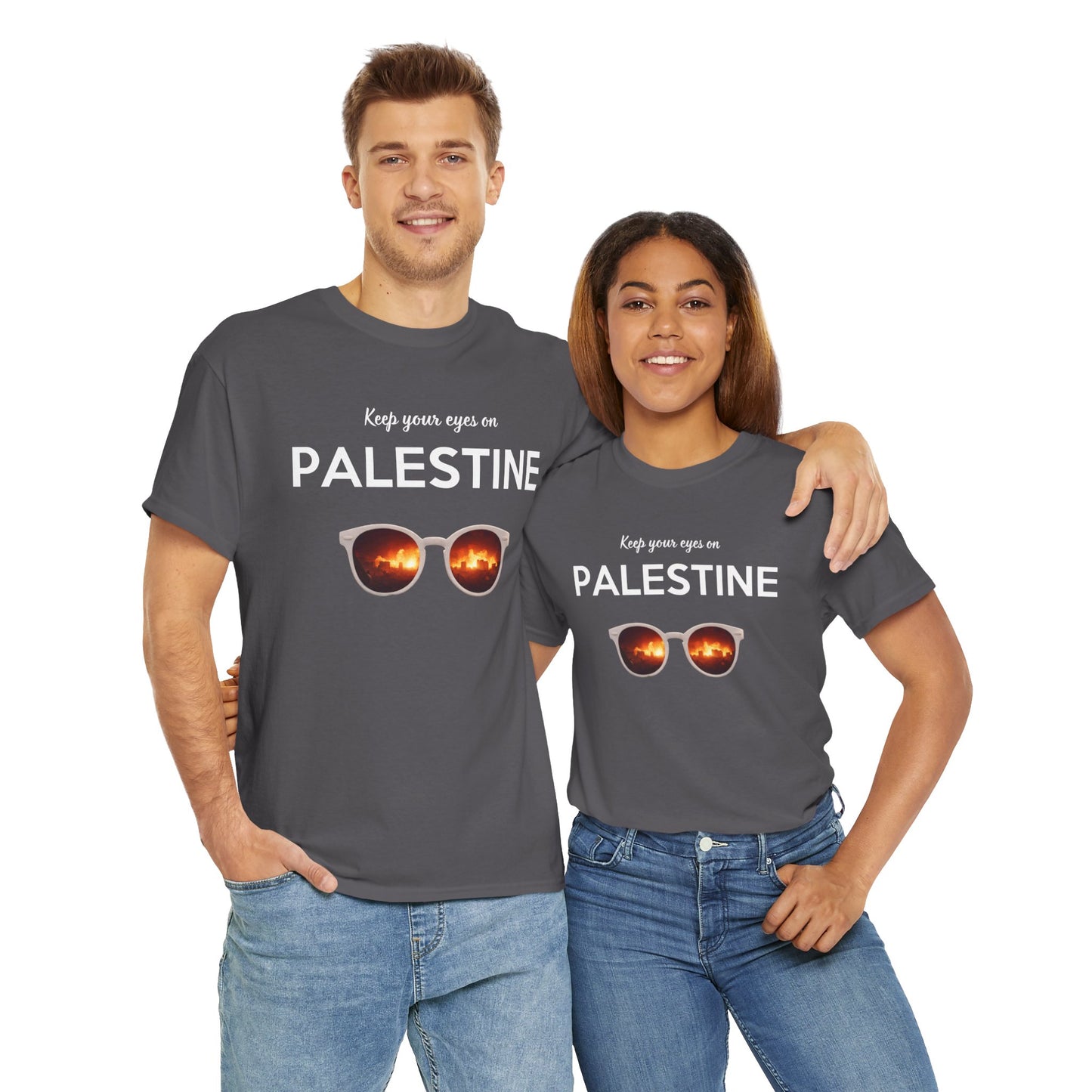 2 Eyes On Palestine - Unisex Cotton Tee