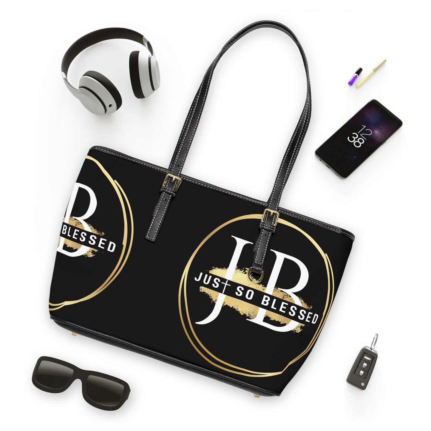 Just So Blessed Leather Shoulder Bag