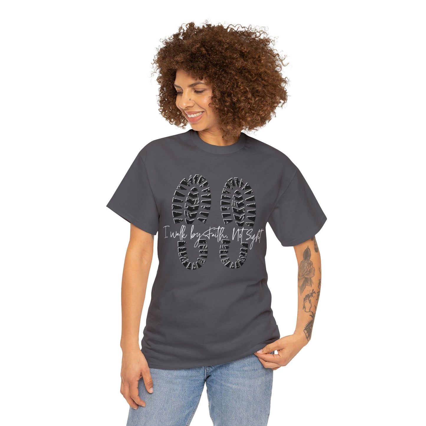 Walk By Faith - Heavy Cotton Tee (Unisex)