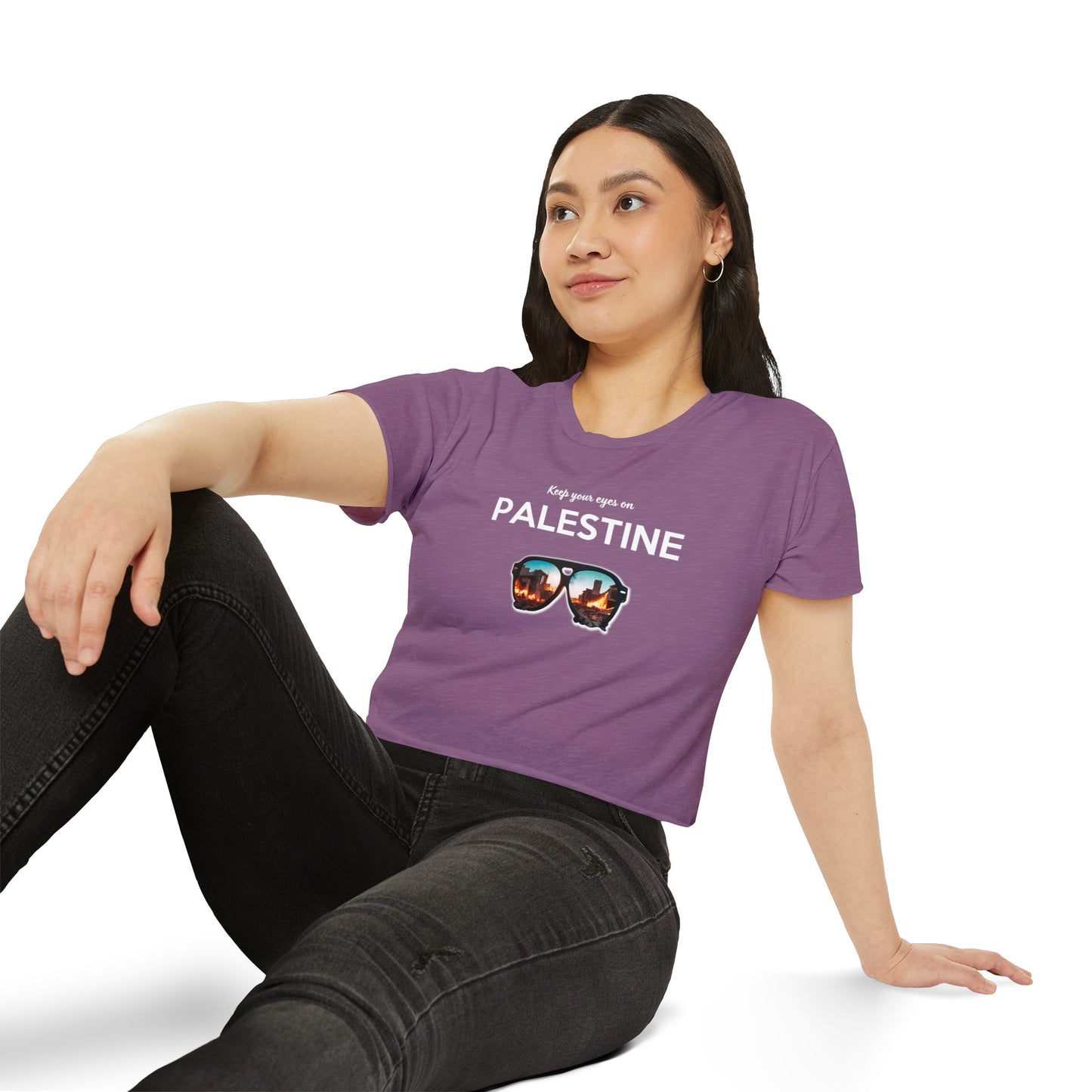 Eyes On Palestine - Women's Festival Crop Top