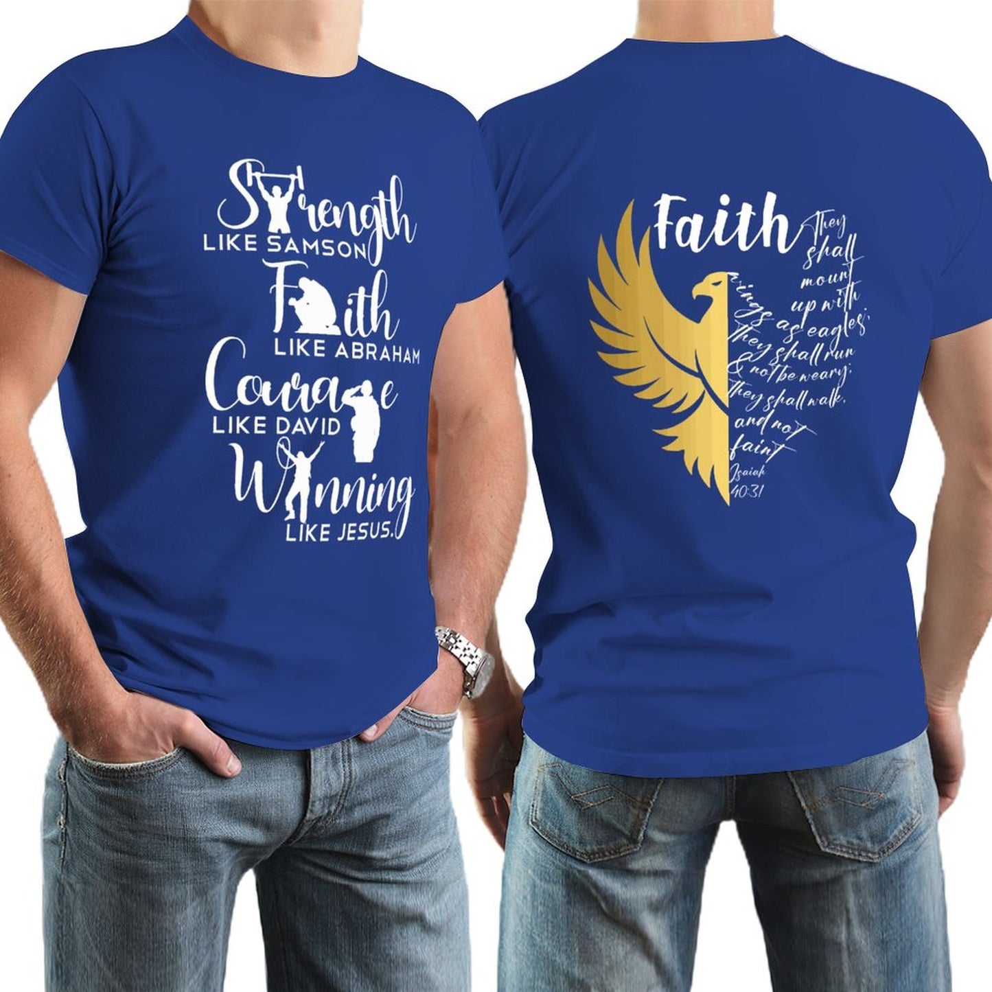 #Winning Like Jesus - Men's Cotton Tee Shirt
