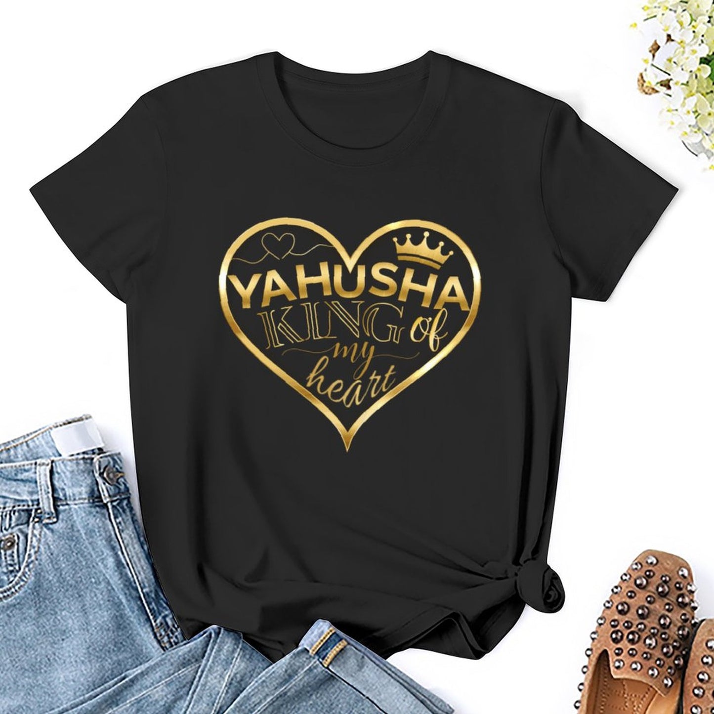 Yahusha, King of My <3 - Women's 100% Cotton Tee
