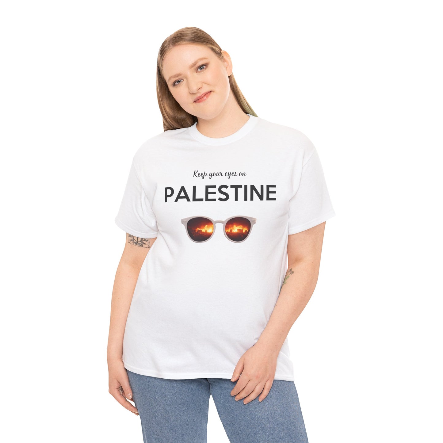 2 Eyes On Palestine - Unisex Cotton Tee
