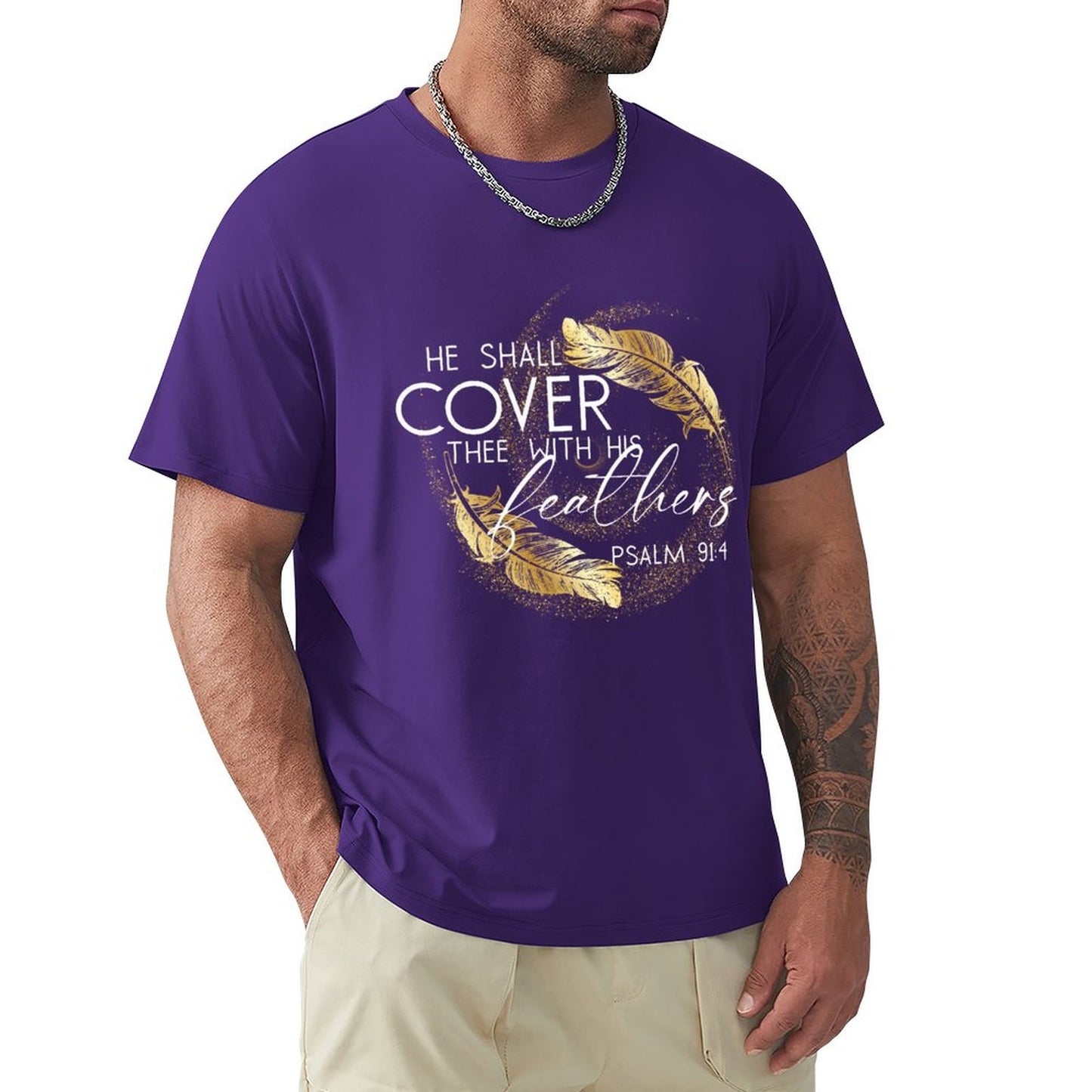 Covered in Feathers - Men's Cotton Tee Shirt