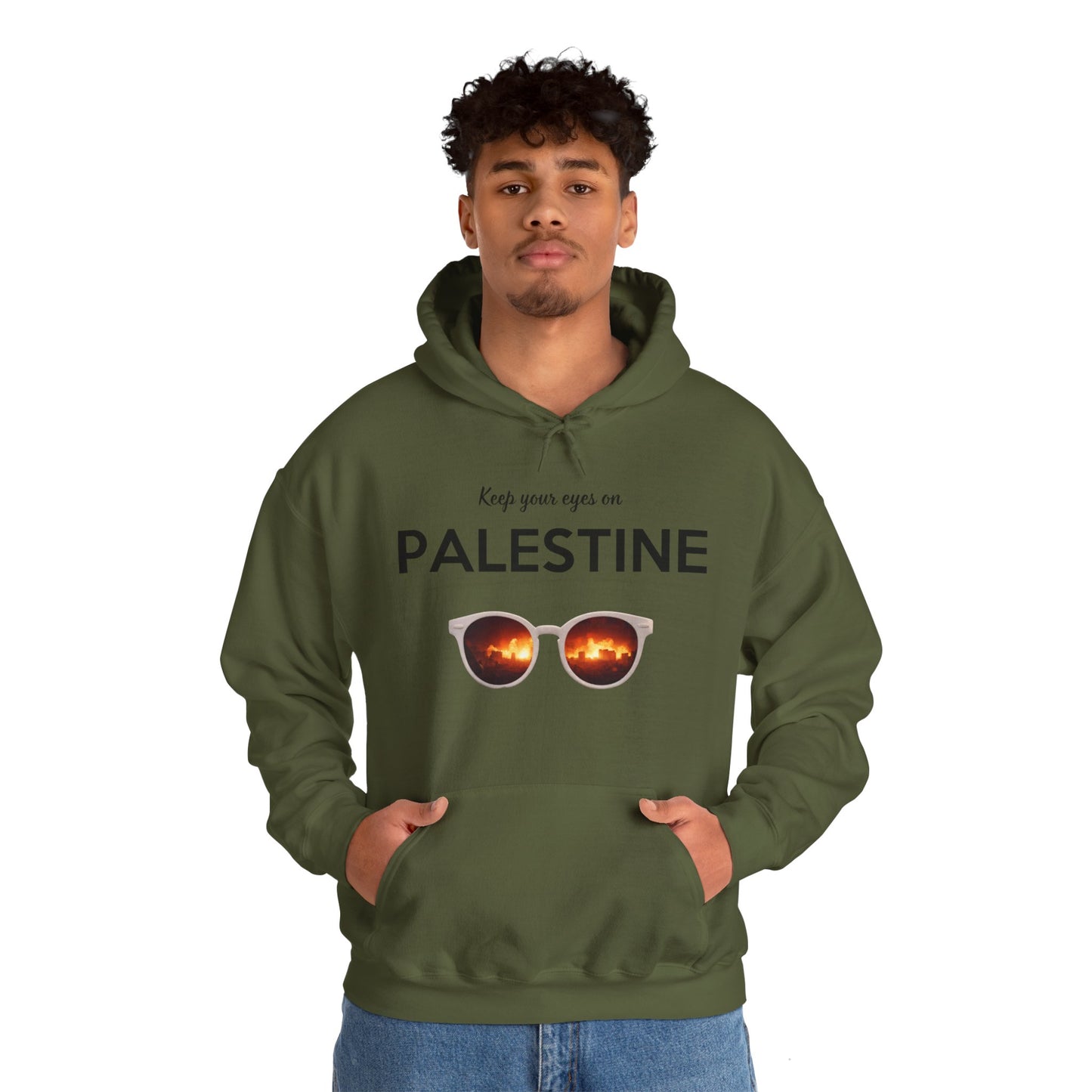 2 Eyes On Palestine - Unisex Hooded Sweatshirt