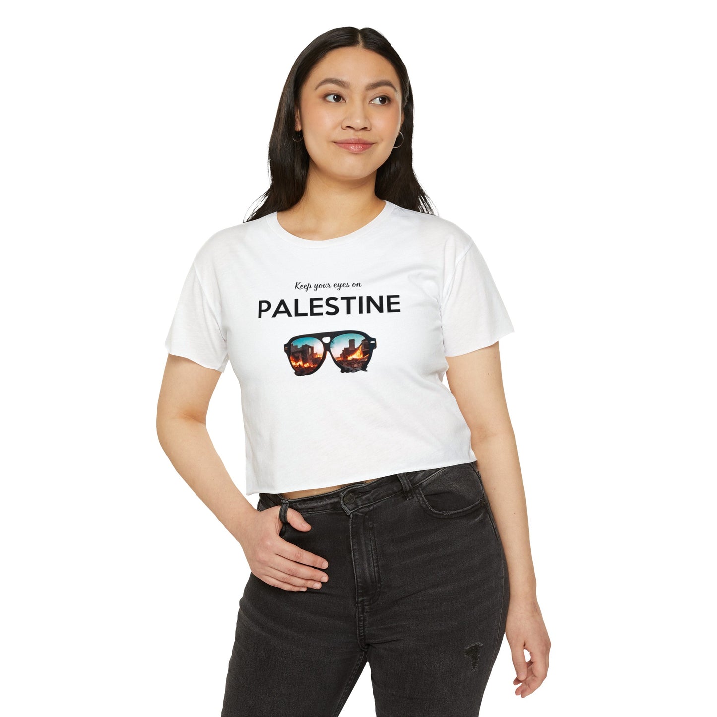 Eyes On Palestine - Women's Festival Crop Top