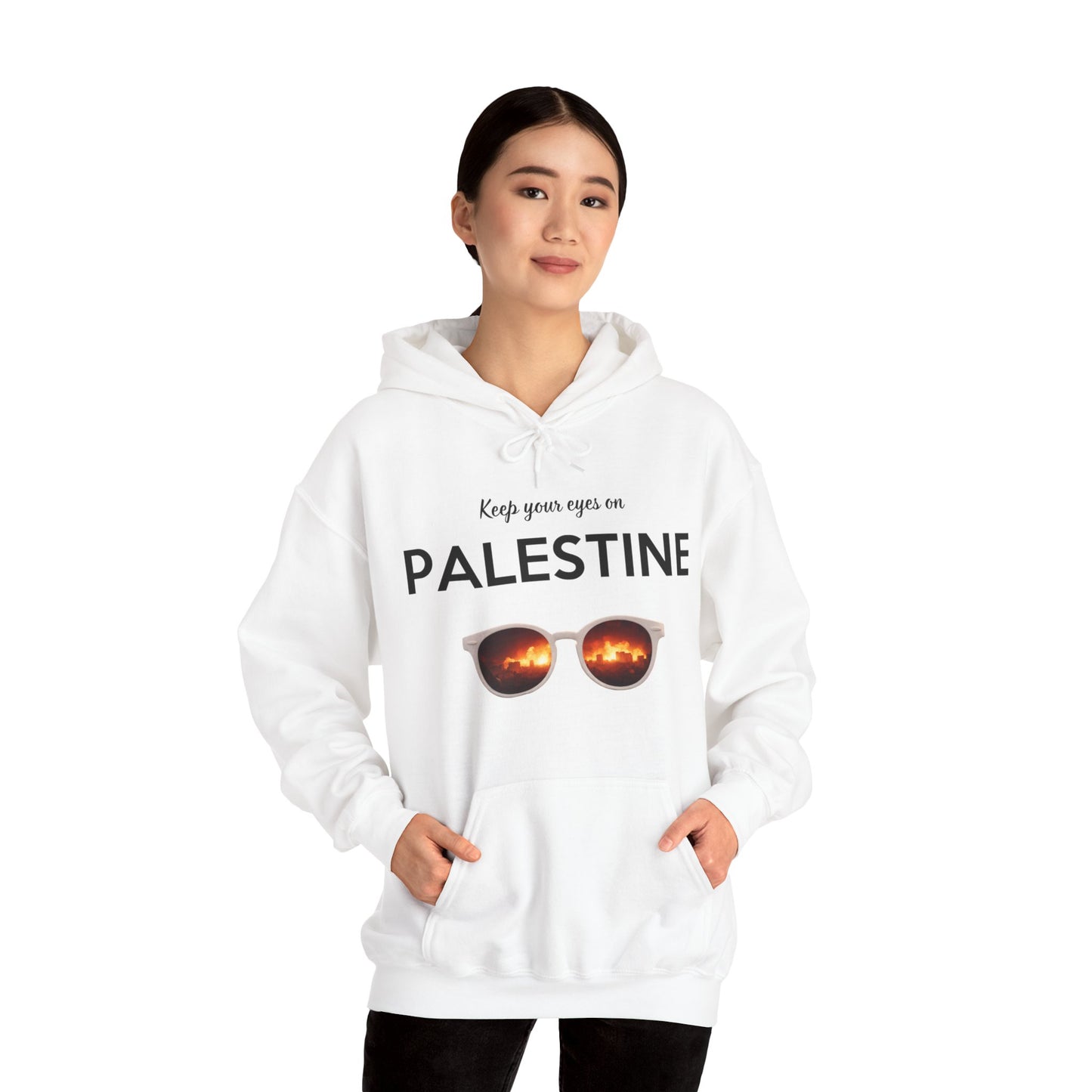 2 Eyes On Palestine - Unisex Hooded Sweatshirt