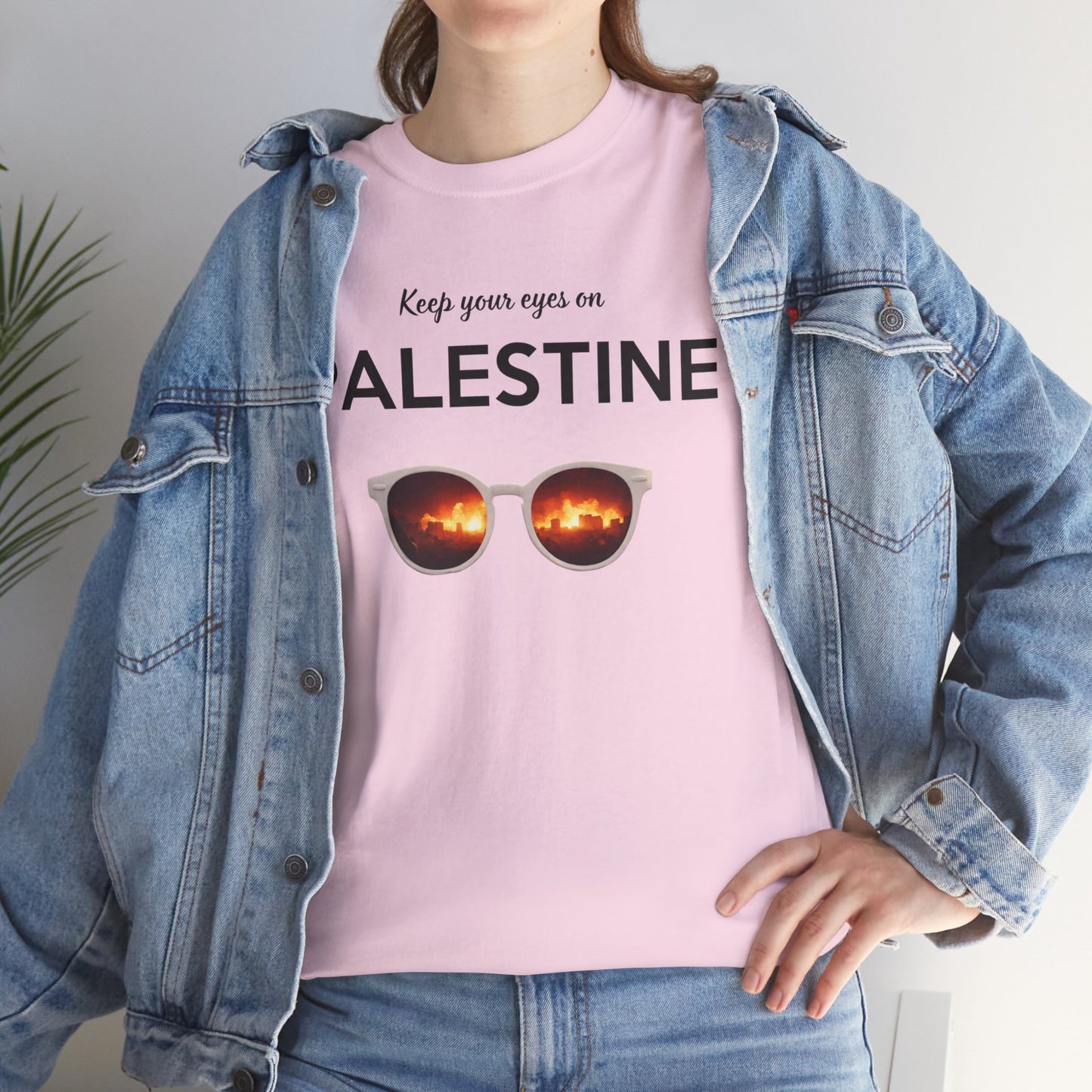 2 Eyes On Palestine - Unisex Cotton Tee