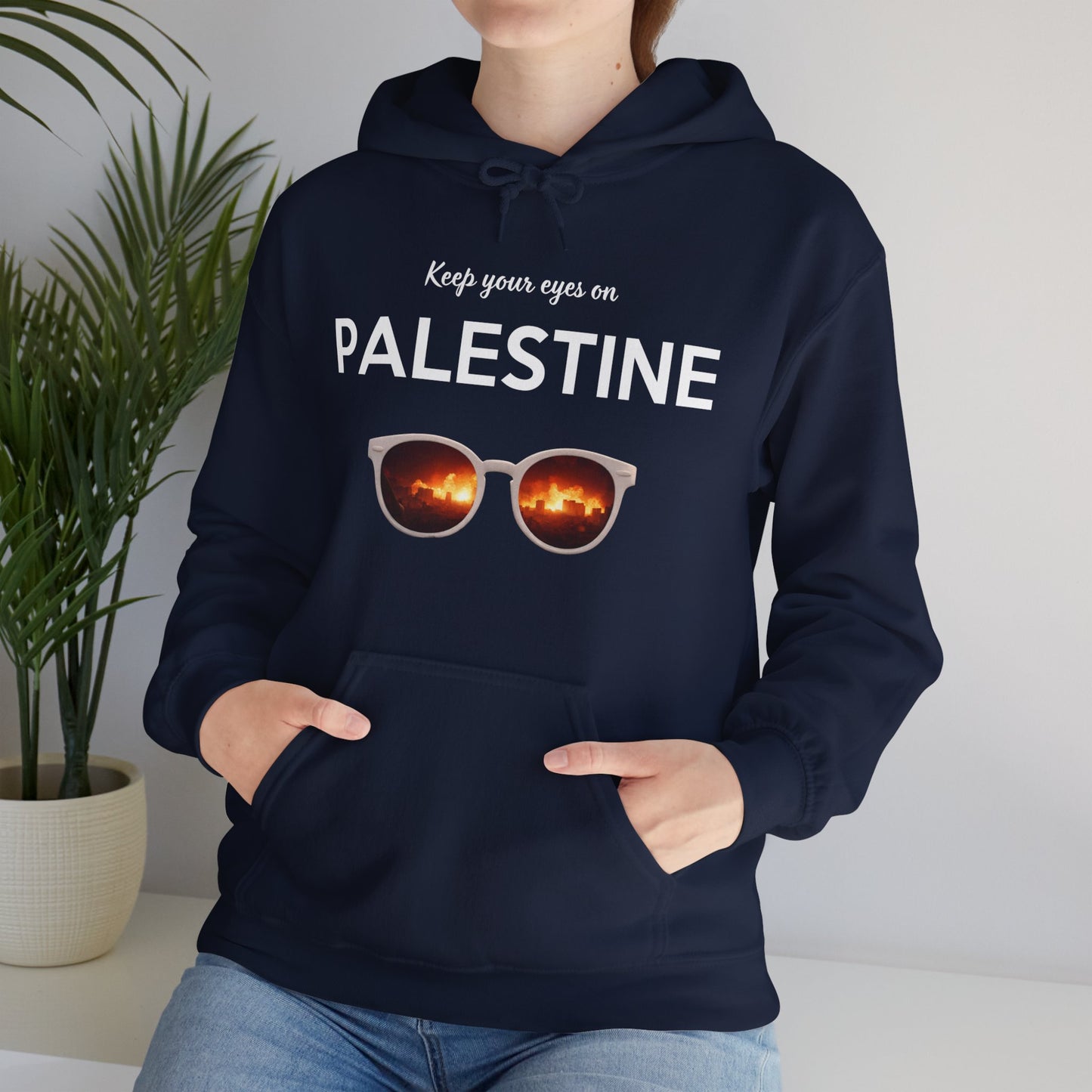 2 Eyes On Palestine - Unisex Hooded Sweatshirt